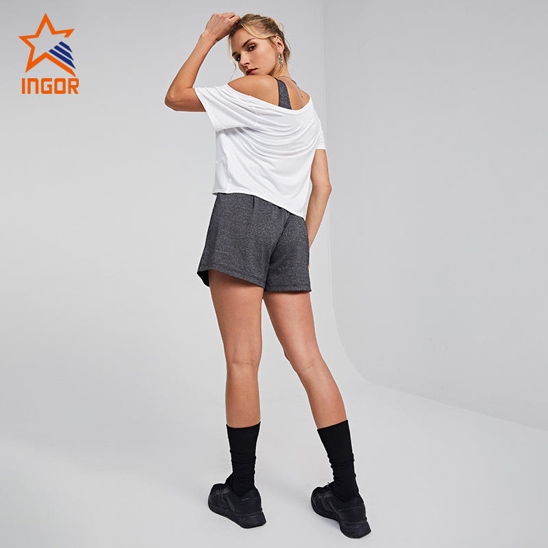 Ingorsports Custom Activewear Women Causal Bra & T-Shirt & Shorts 3 Pieces Set