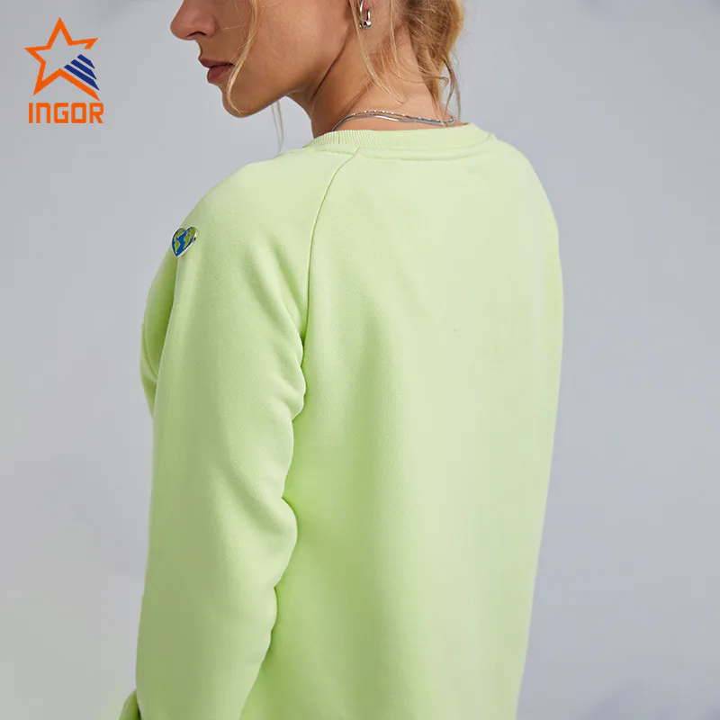 Ingorsports Workout Clothes Manufacturer Women Raglan Sleeve Hoodies & Sweatshirts