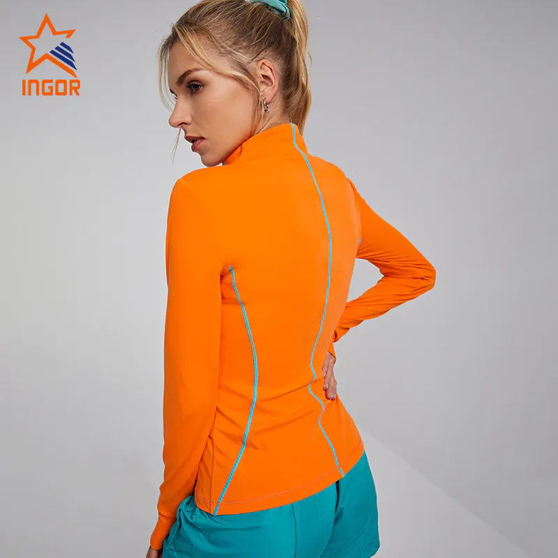 Ingorsports Custom Fitness Apparel Contrast Sewing Line Color & Slim Fit Cutting Jackets
