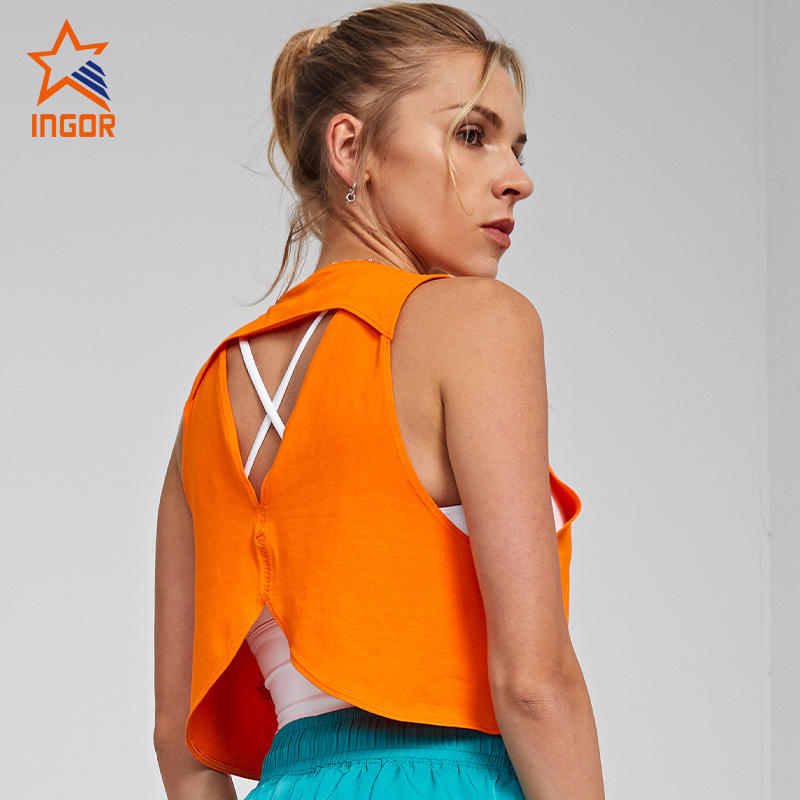 Ingorsports Custom Fitness Apparel Women Vest & Short Set For Sports Running Gym Wear