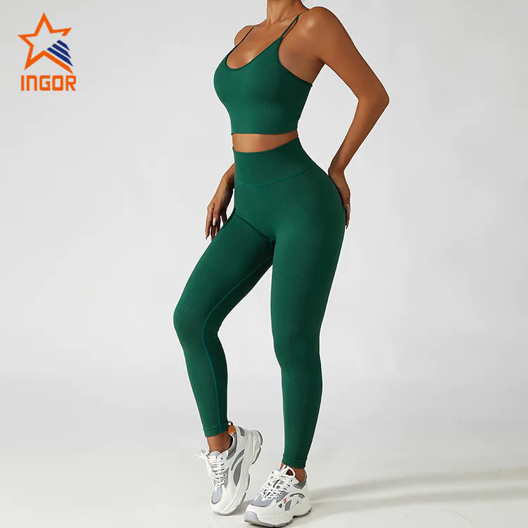 Ingor Sportswear Custom Fitness Apparel Seamless High Waist Sports Fitness Peach Butt Lifting Yoga Tight Leggings