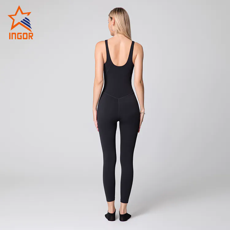 Ingor Sportswear Women Custom Gym Wear One Pieces Jumpsuit Yoga Set Running Fitness Wear