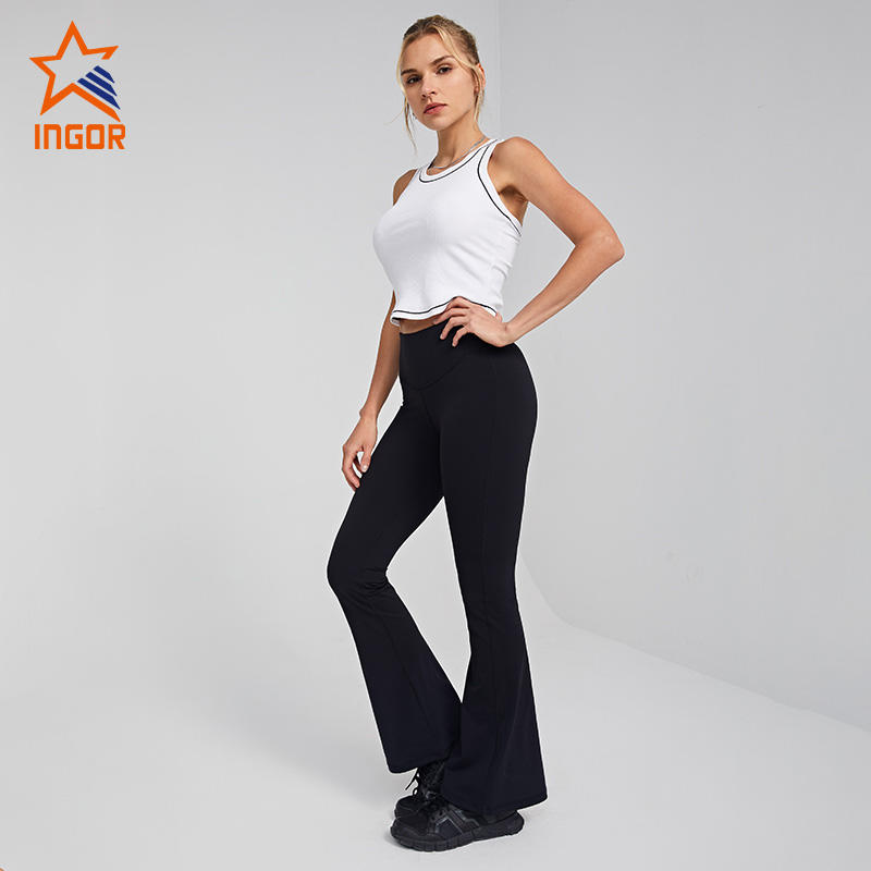 Ingor Sportswear Custom Activewear Women Sports Bra And Flare Legging Yoga Set