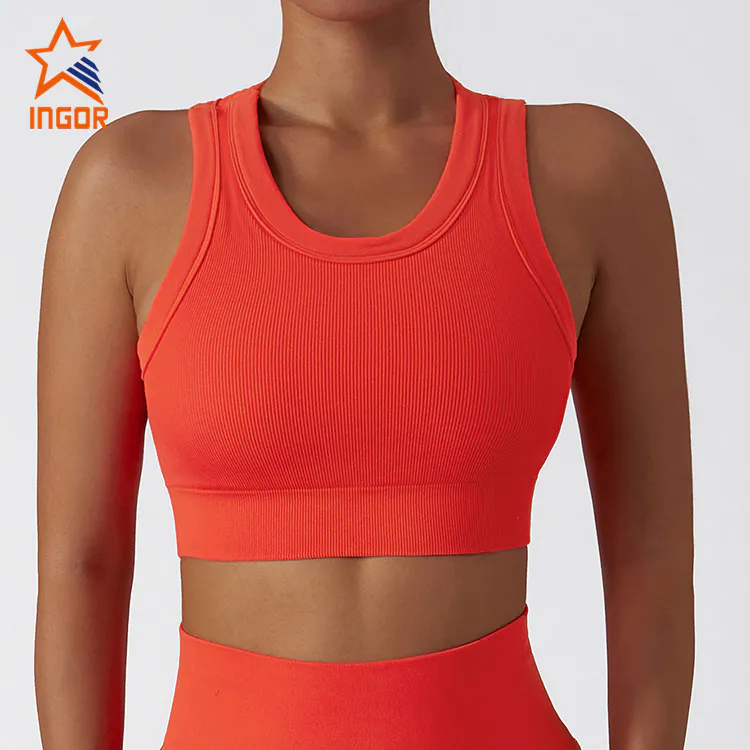 Ingorsports Private Label Activewear Custom Women Sports Bra Manufacturers Seamless Yoga Bra
