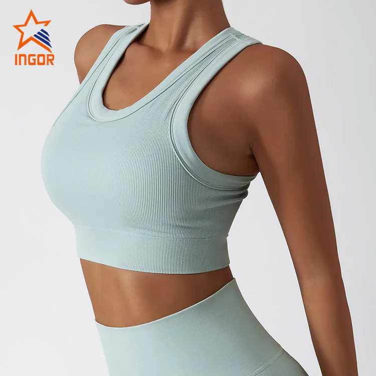 Ingorsports Private Label Activewear Custom Women Sports Bra Manufacturers Seamless Yoga Bra