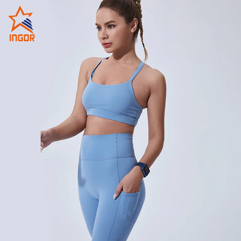 Ingorsports Sustainable Sportswear Women Custom Recycled Yoga Bra Wholesale Custom Style Sports Bra