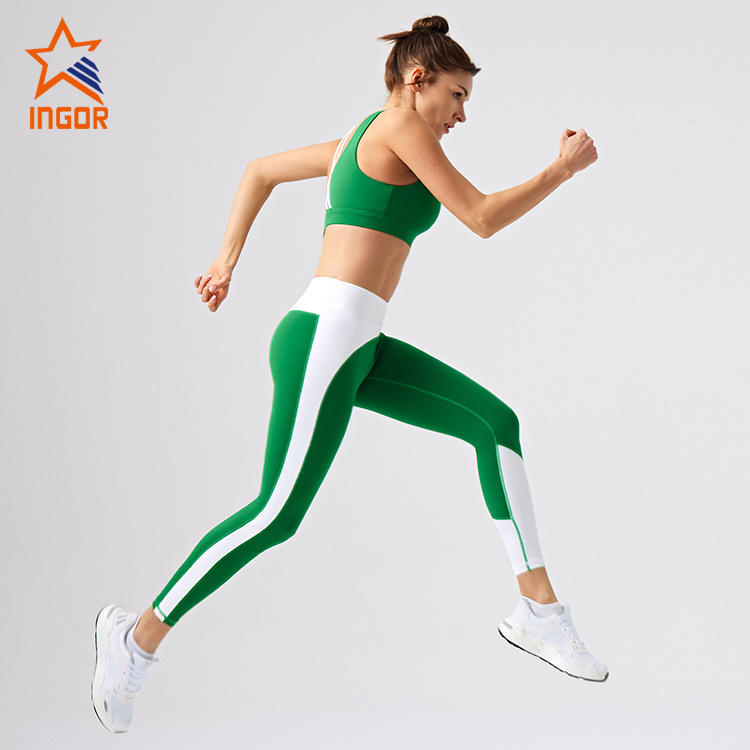Ingorports Women Fitness Clothing Manufacturer Custom Sports Bra & Leggings Yoga Sets With Recycled Sustainable Fabric