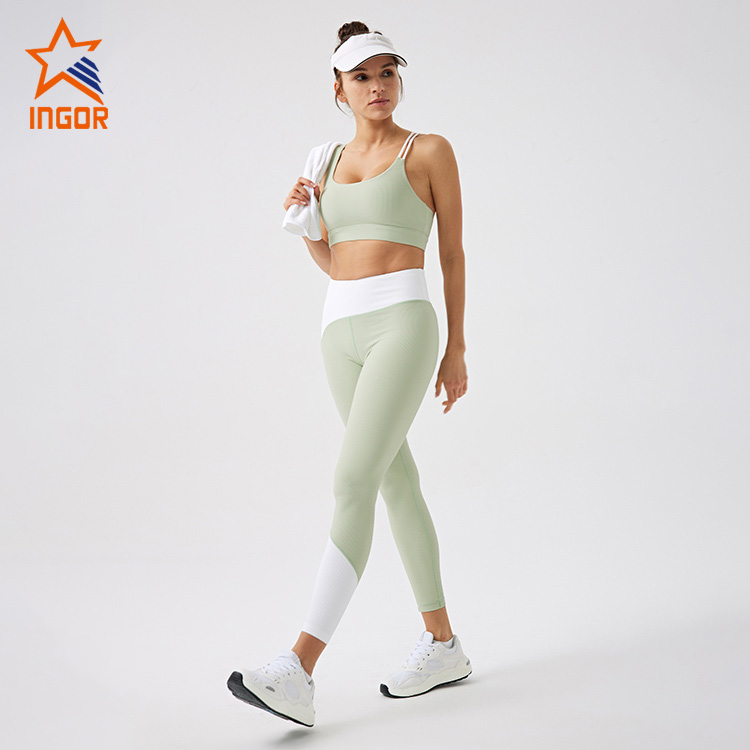 Ingorsports Gym Wear Manufacturers Odm Oem Custom Ribbed Fabric Contrast