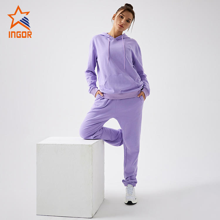 Ingorsports Athletic Wear Manufacturers Custom Women Sweatpant Over Size Jogger Pants With Adjust Draw String