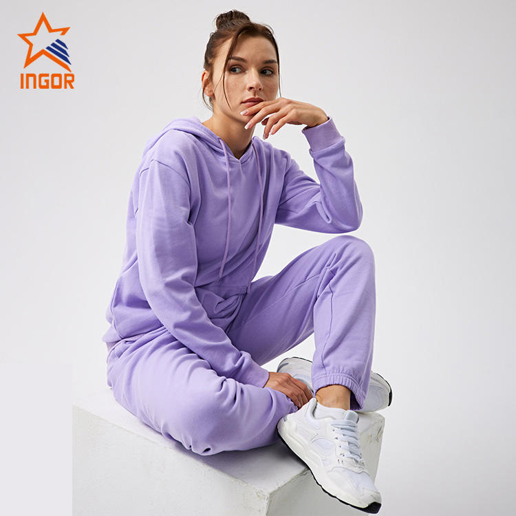 Ingorsports Activewear Clothing Manufacturers Custom Women Unisex Hoodies & Over Size Jogger Pants Sports Sets