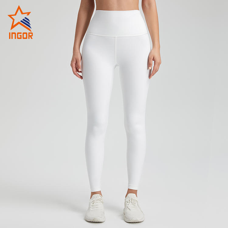 Ingorsports Gym Wear Manufacturers Custom Women Basic Back Straps Sports Bra & High Waist Leggings Yoga Sets