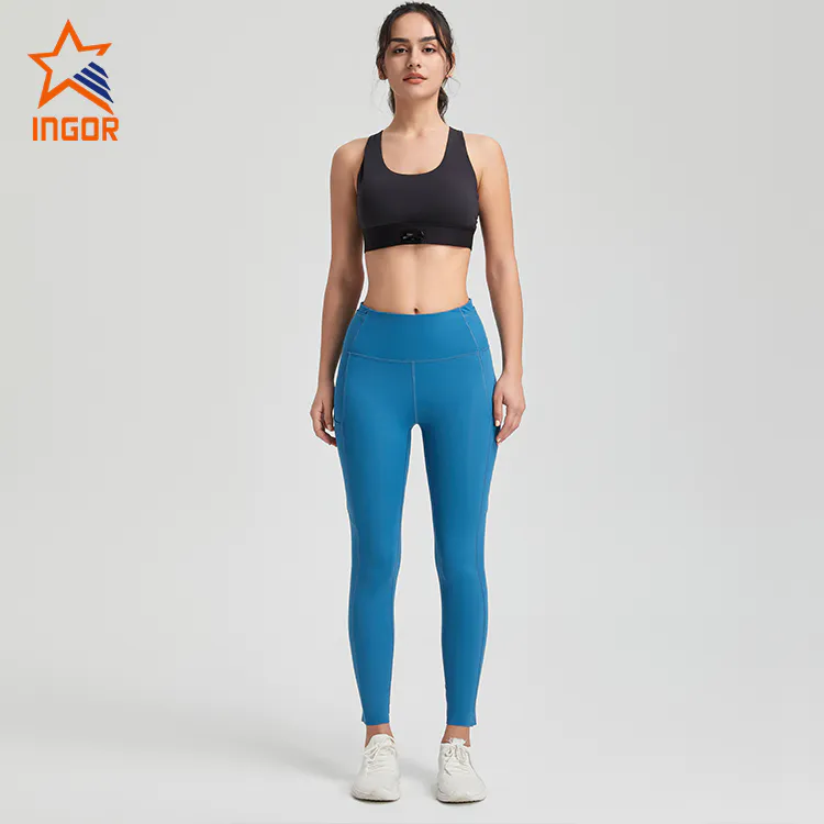 Ingorsports Custom Fitness Apparel Women Activewear Yoga Bra & High Waist Sports Leggings Sports Sets
