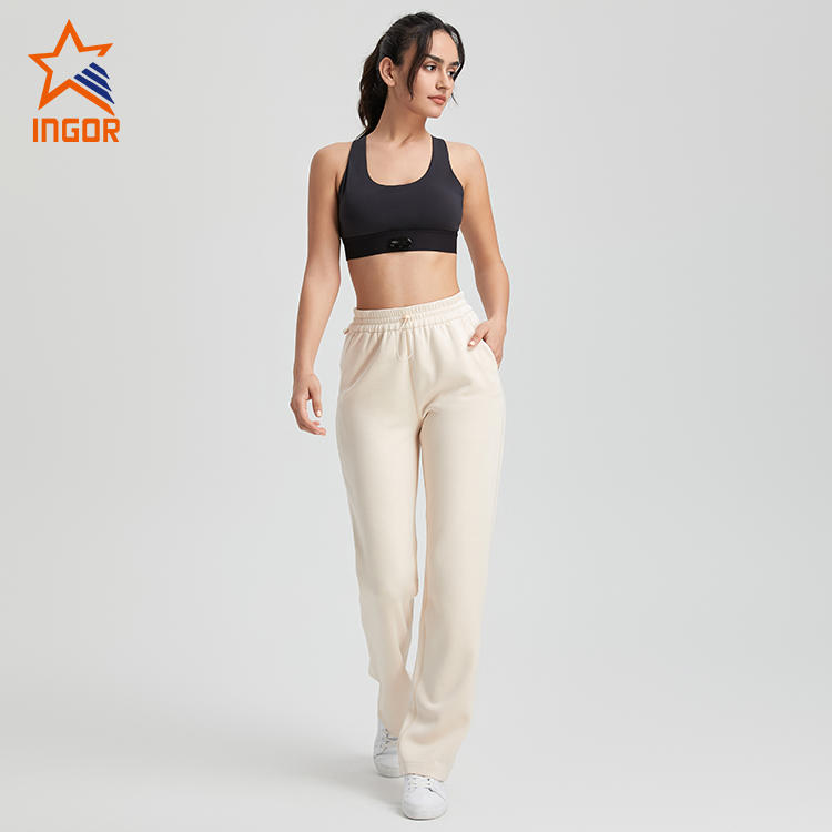 Ingorsports Custom Fitness Apparel Women Activewear Basic Sports Bra & Pockets Jogger Pants Running Set