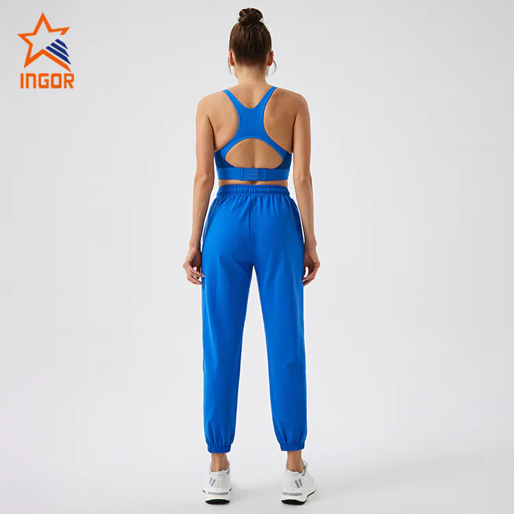 Ingorsports Custom Gym Wear Manufacturers Women High Impact Sports Bra & Jogger Pants Sets
