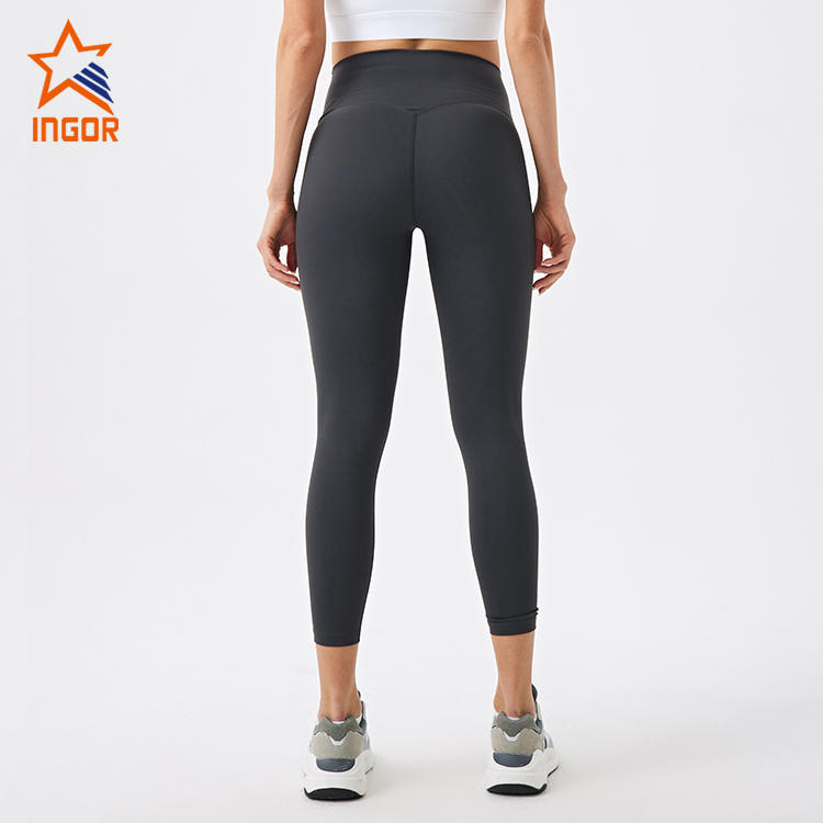 Ingorsports Private Label Athletic Wear Custom Women High Impact Running Bra & Basic Leggings Sets