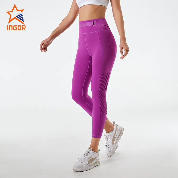 Ingorsports Activewear Clothing Manufacturers Custom Women High Waist Sports Yoga Leggings