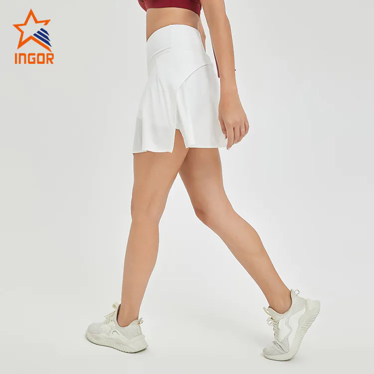 Ingorsports Gym Wear Manufacturers Custom Women Light Weight Fabric Tennis Skirts With Pockets