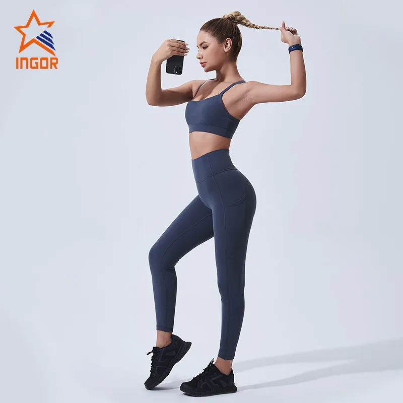 Ingorsports Workout Apparel Manufacturers Custom Women High Waist Yoga Leggings With Pockets
