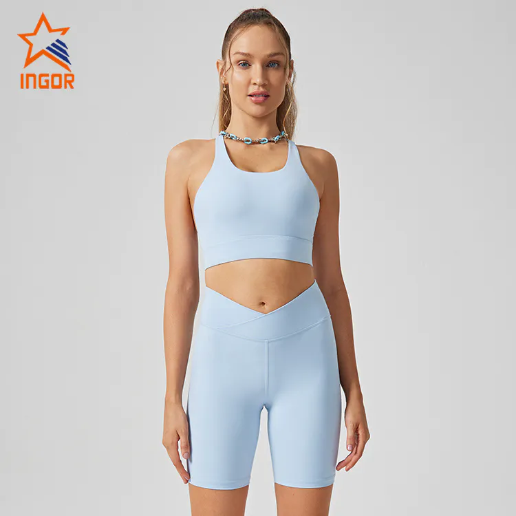 Ingorsporrs Wholesale Gym Clothing Suppliers Custom Women Sports Bra & Biker Shorts Sets
