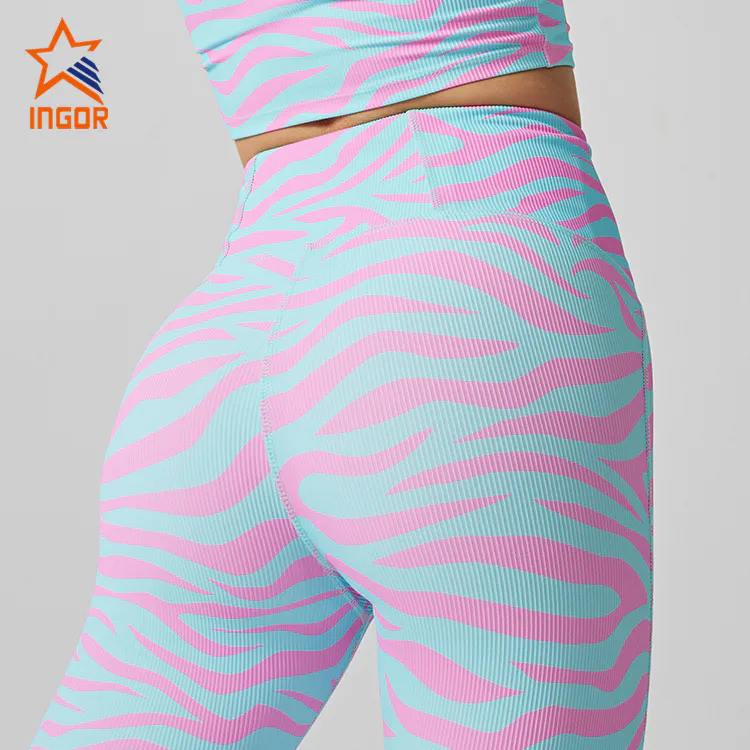 Ingorsports Private Label Athletic Wear Custom Women Sports Bra & Print Leggings Yoga Sets