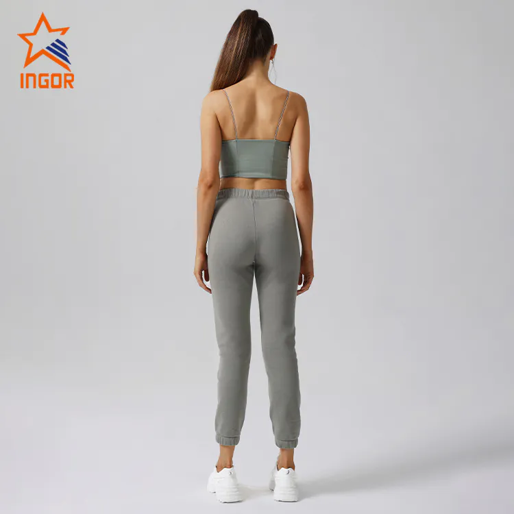 Ingorsports Workout Clothes Supplier Women Sports Bra & Jogger Sweat Pants Sets
