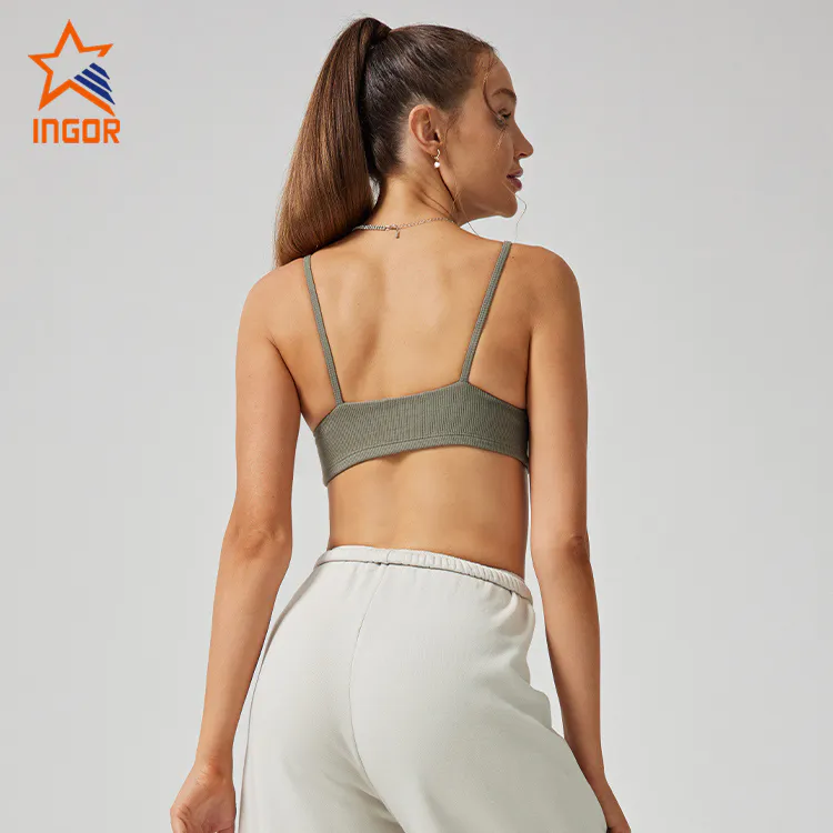 Ingor Sportswear Workout Clothes Manufacturer Custom Women Yoga Bra & Sweat Jogger Pants Sets