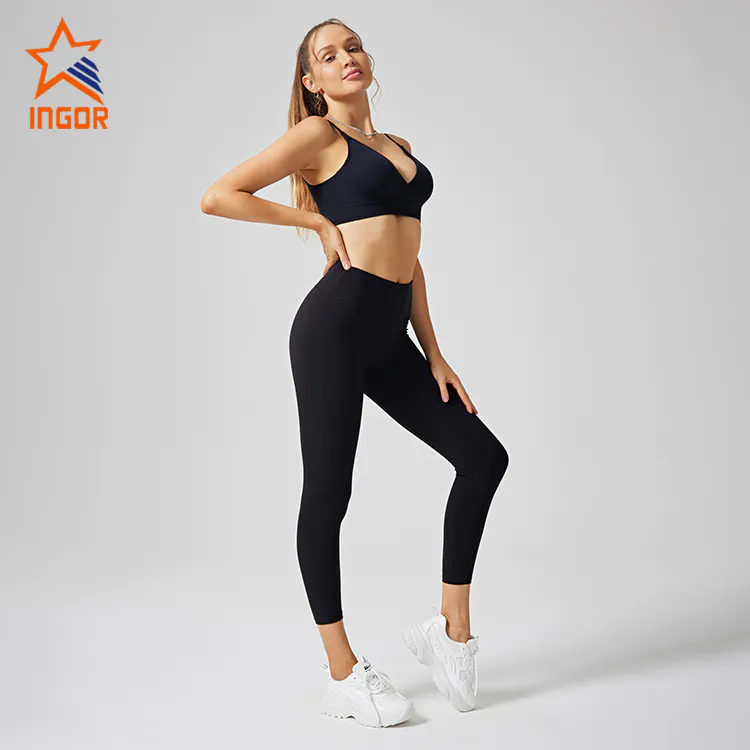 Ingor Sportswear Gym Clothes Manufacturers Women Nursing Bra & Fleece Yoga Pants Sets