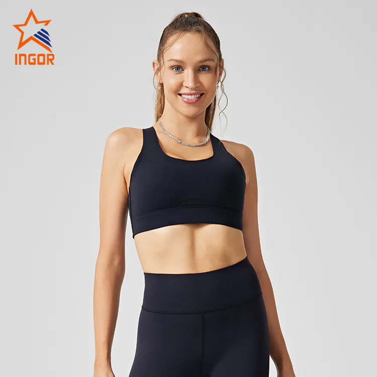 Ingor sportswear gym clothes manufacturers women high impact sports bra