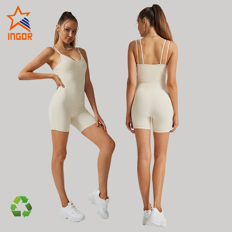 Ingor Sportswear Gym Clothes Manufacturers Custom Women Sports Jumpsuit With Small Straps