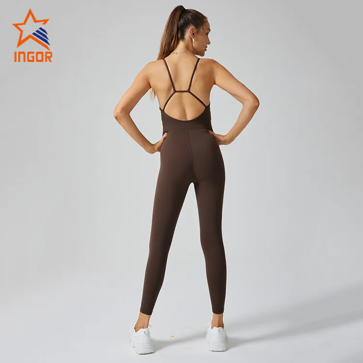 Ingor Sportswear Workout Clothes Manufacturer Women One Piece Gym Jumpsuit