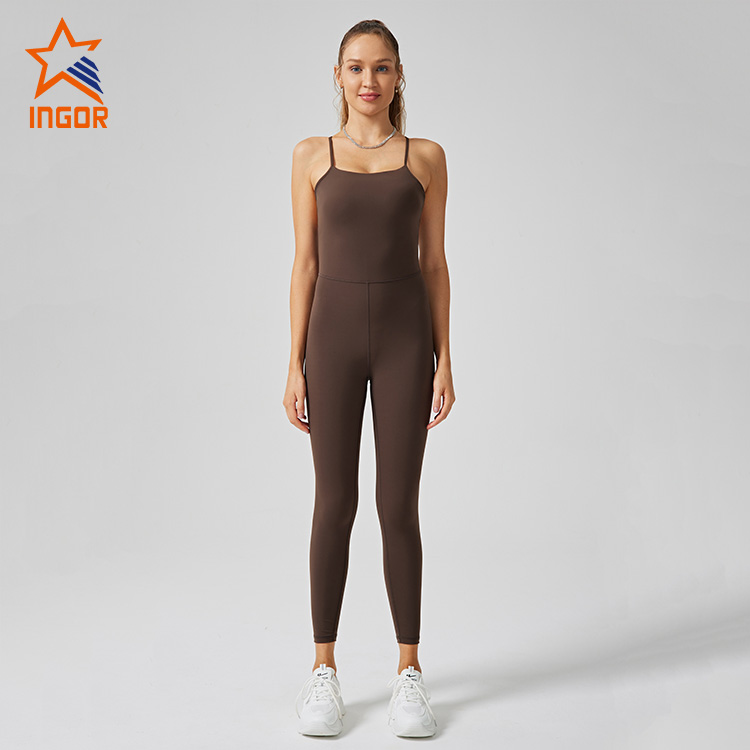 Ingorsports Wholesale Sports Wear Women One Piece Yoga Suit Set