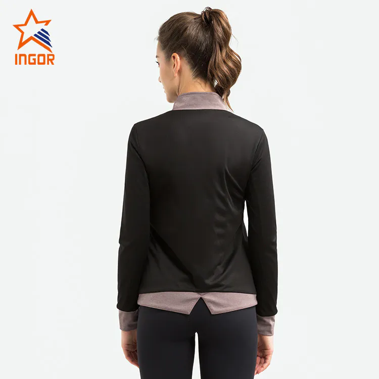 Ingorsports Women Custom Seamless Super Elastic Crop Sports Jacket