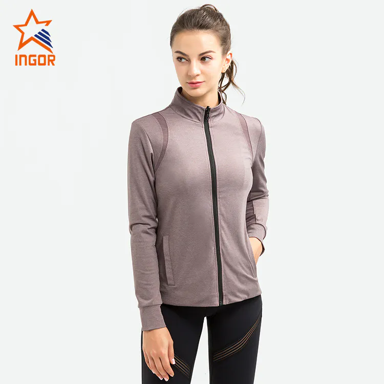 Ingorsports Women Custom Seamless Super Elastic Crop Sports Jacket