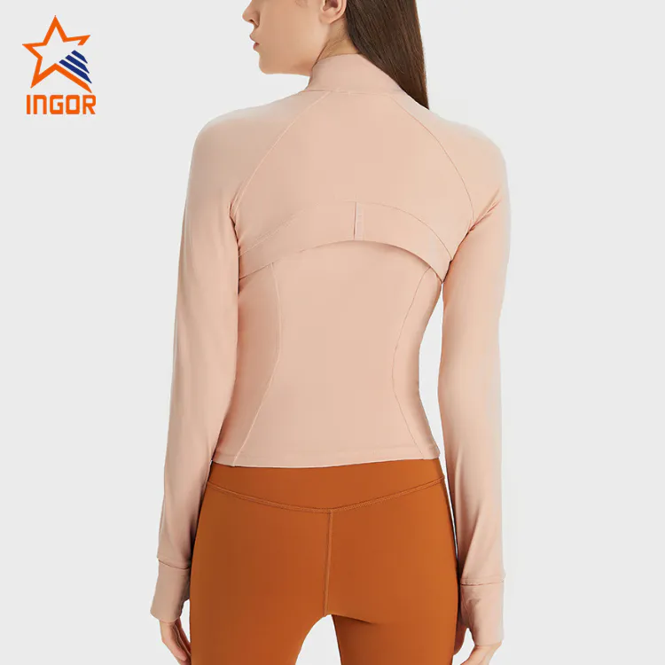 Ingorsports OEM & ODM Wholesale Sports Wear Women Hooded Jacket With Zip-up