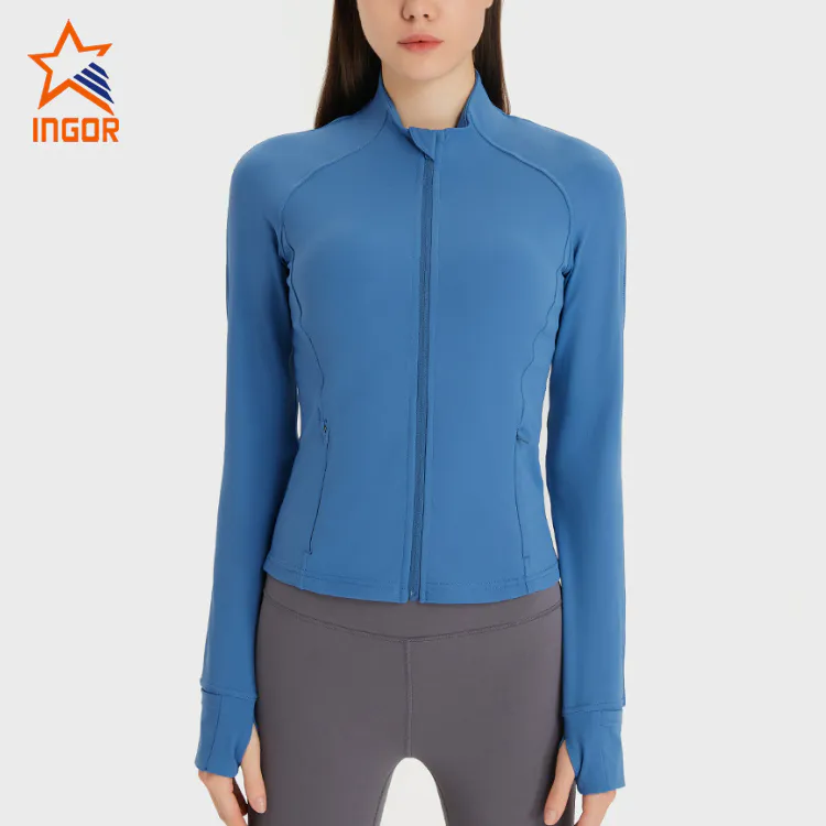 Ingorsports OEM & ODM Wholesale Sports Wear Women Hooded Jacket With Zip-up