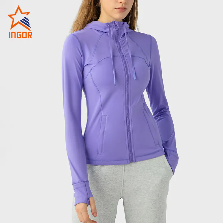 Ingorsports Custom Wholesale Women Jackets Sports Gym Wear