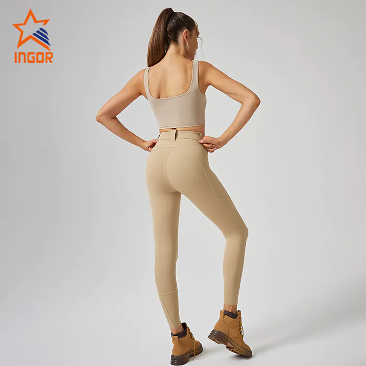 Gym Clothes Manufacturer Custom Women Sports Bra & Riding Leggings Sets