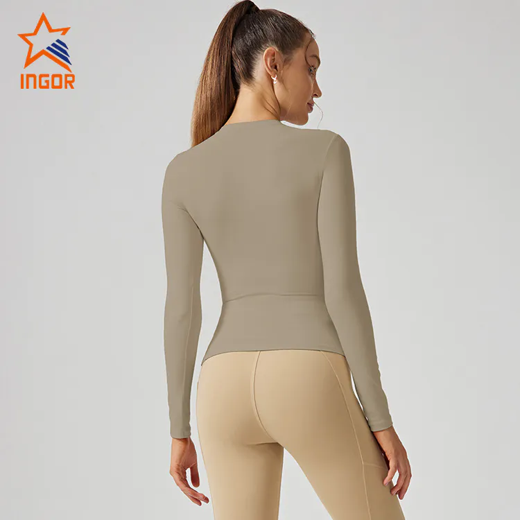 Workout Clothes Supplier Casual Women Long Sleeves Basic T Shirts