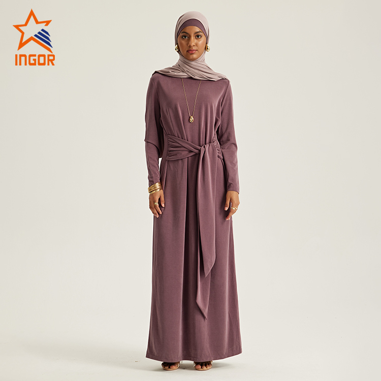 OEM ODM Muslim Islamic Apparel Elegant Jersey Maxi Dress