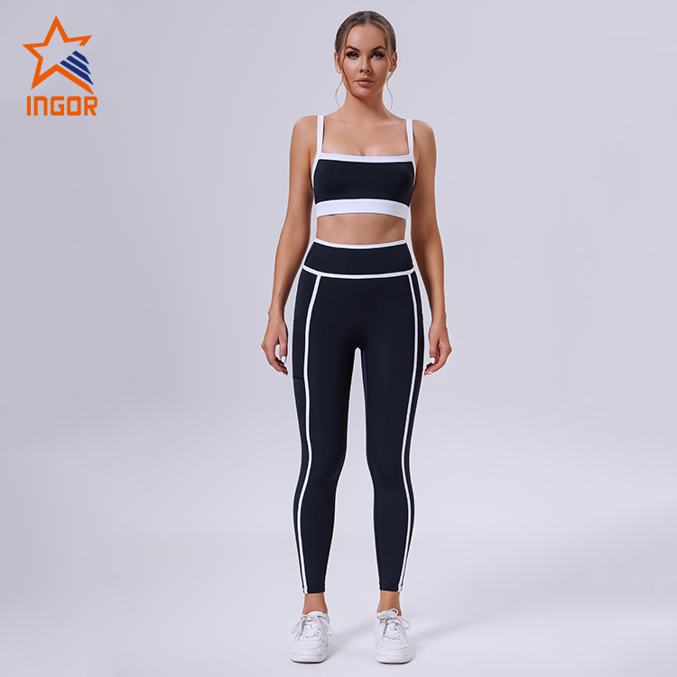 OEM ODM Custom Women Recycled Yoga Bra + Leggings 2 PCS Sets