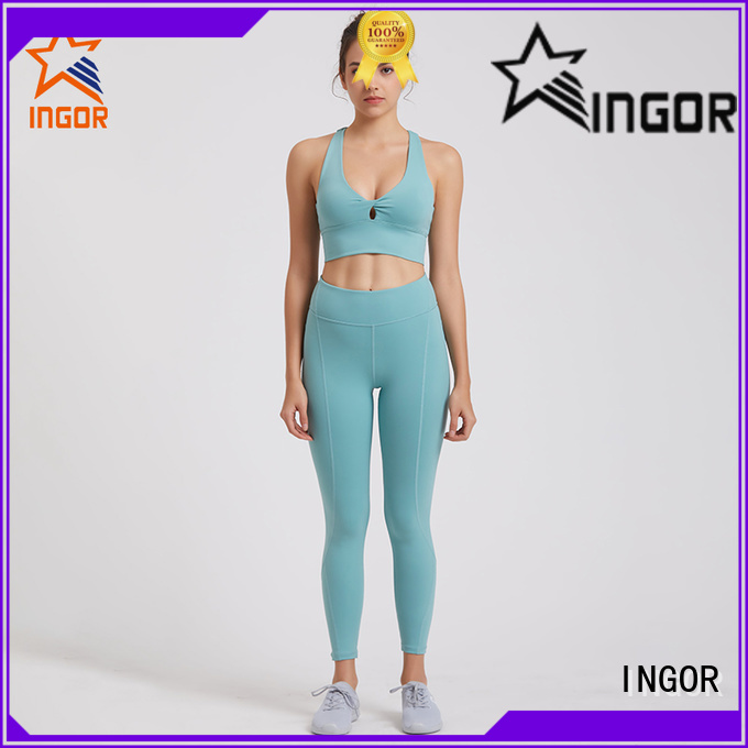Ingor personalisiertes Frauen Yoga Set Bulk Production für Sport