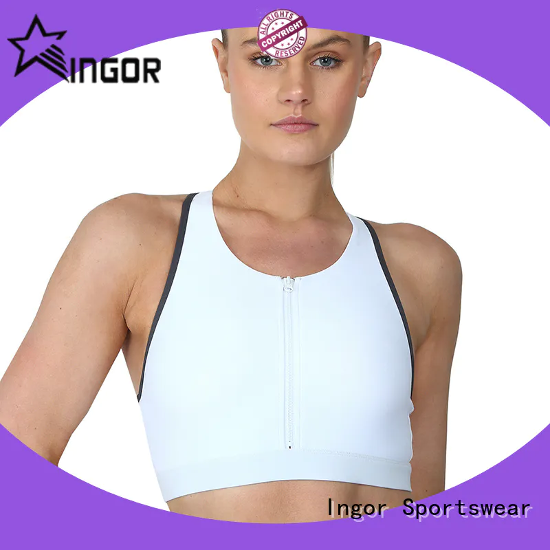 INGOR black full back sports bra with high quality for ladies