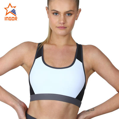 Recycle Yoga Wear RacerBack PushUp 4-Way Stretch Fitness Sports Bras Custom For Women