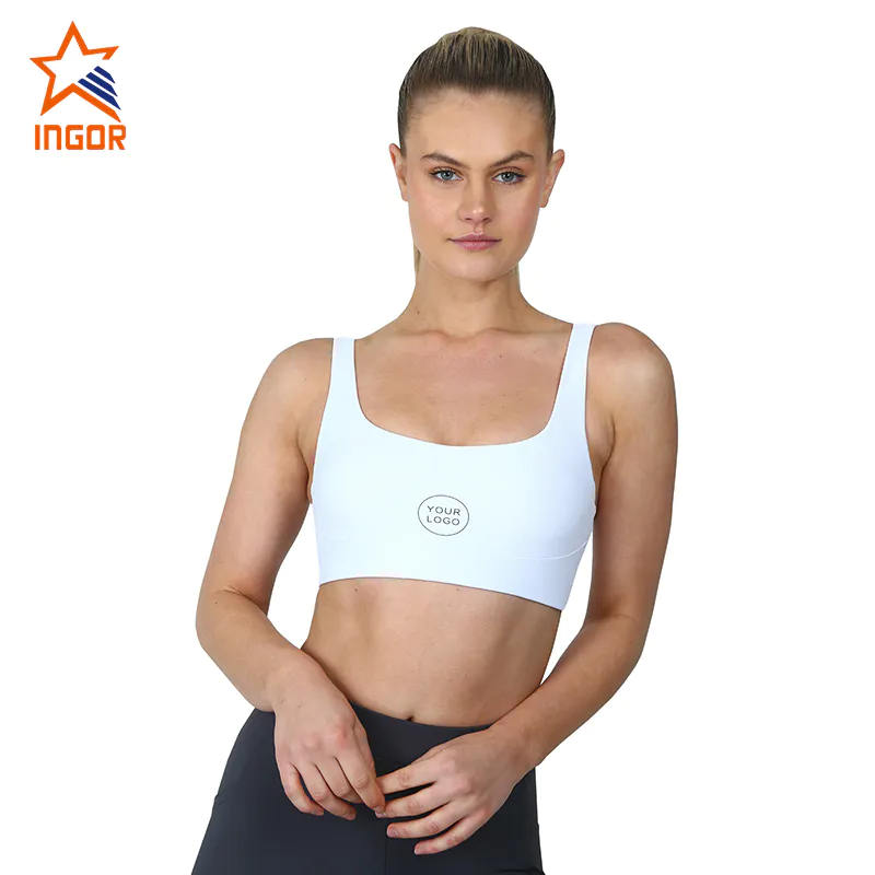 Personnaliser Nude Fitness Port Mesdames Athletic Push Up Scoop Col Sofy Strappy Strapy Stray Gym Sport Bra