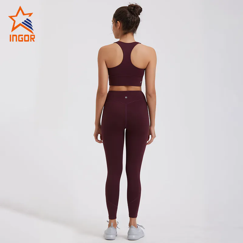 Ingorsports Women Yoga Fitness Sports Bra And Leggings Yoga Set