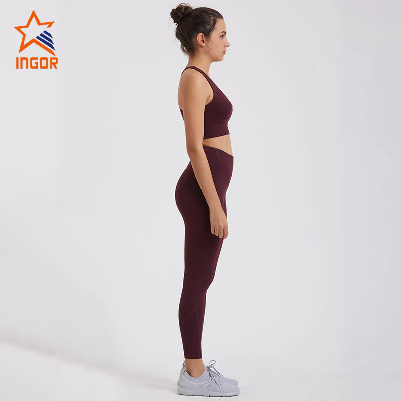Ingorsports Women Yoga Fitness Sports Bra And Leggings Yoga Set