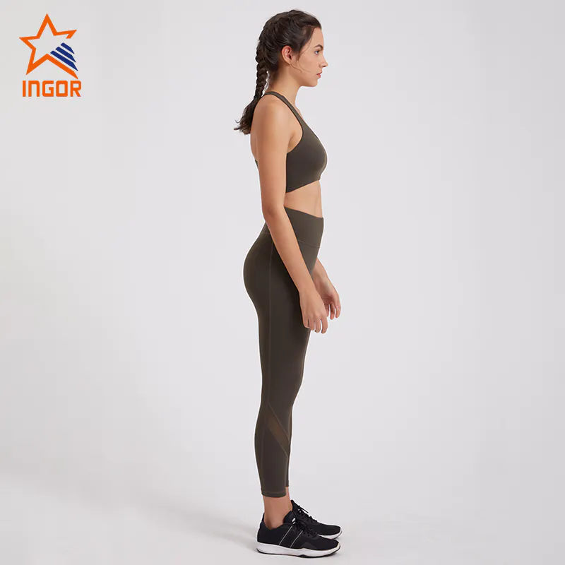 Ingorsports New Design High Support Ladies Yoga Bra Workout Set