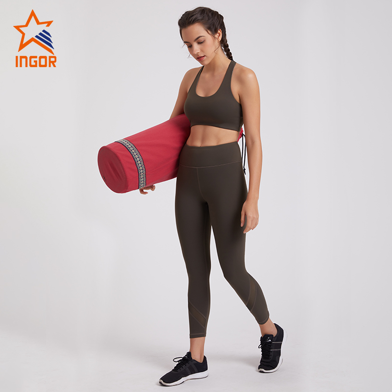 Neues Design Hohe Unterstützung Damen Yoga BH Workout Set