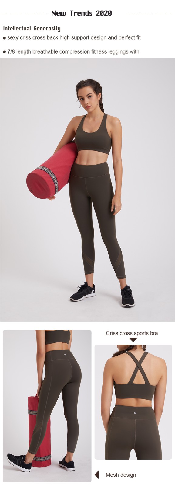 fashion yoga shorts outfit bulk production for gym-3