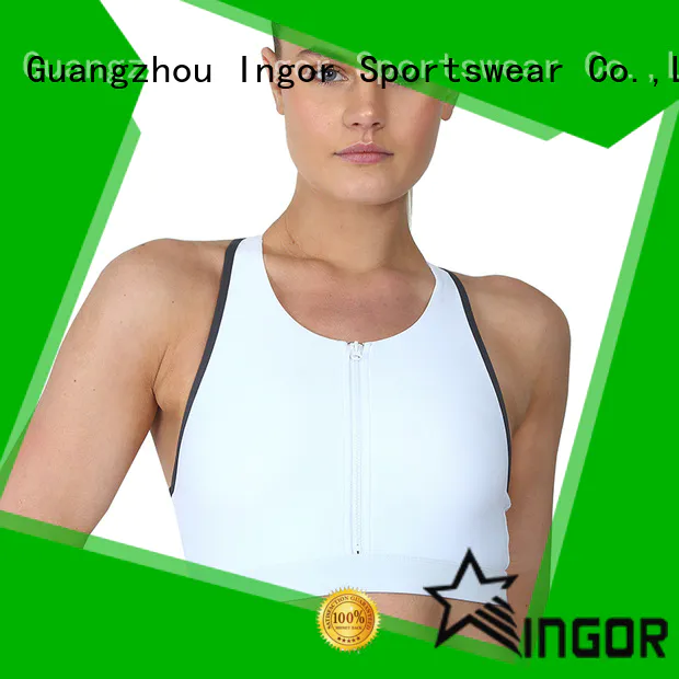 INGOR custom front fastening sports bra with high quality for women